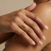 Bague Mazu, modèle minimaliste à l’effet 3 anneaux fusionnés