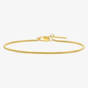 Bracelet fin doré en acier inoxydable avec chaîne serpent, bijou minimaliste et moderne