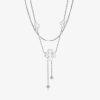 Collier argenté en acier inoxydable avec pendentifs trèfles porte-bonheur et nacre blanche, bijou raffiné pour femme