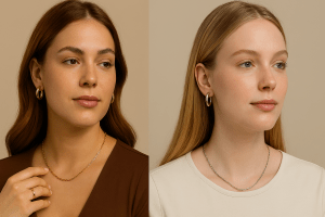 Bijoux dorées et argentées selon différents teints